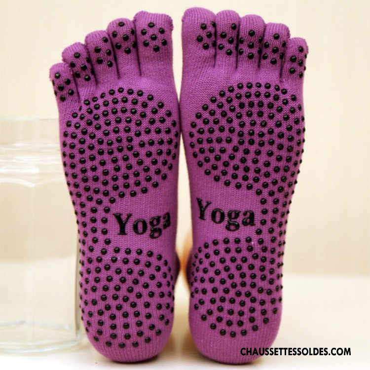 Chaussettes De Yoga Femme Antidérapant Mouvement Homme Cinq Doigts Aptitude Europe Rose