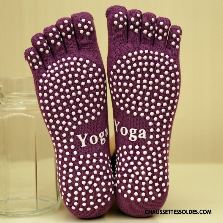 Chaussettes De Yoga Femme Antidérapant Mouvement Homme Cinq Doigts Aptitude Europe Rose