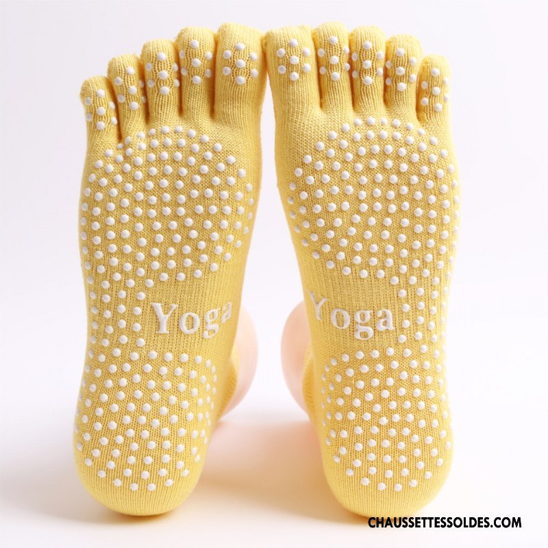 Chaussettes De Yoga Femme Antidérapant Mouvement Homme Cinq Doigts Aptitude Europe Rose