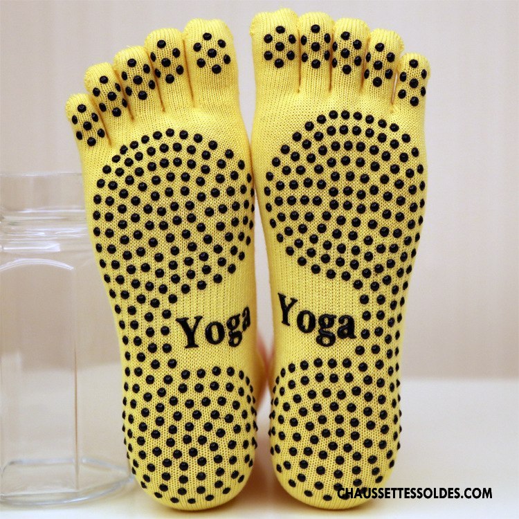 Chaussettes De Yoga Femme Antidérapant Mouvement Homme Cinq Doigts Aptitude Europe Rose