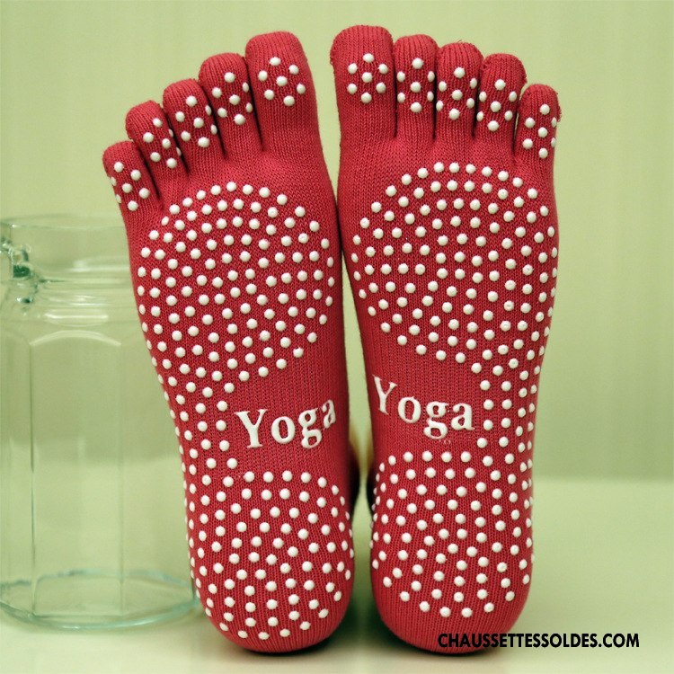 Chaussettes De Yoga Femme Antidérapant Mouvement Homme Cinq Doigts Aptitude Europe Rose