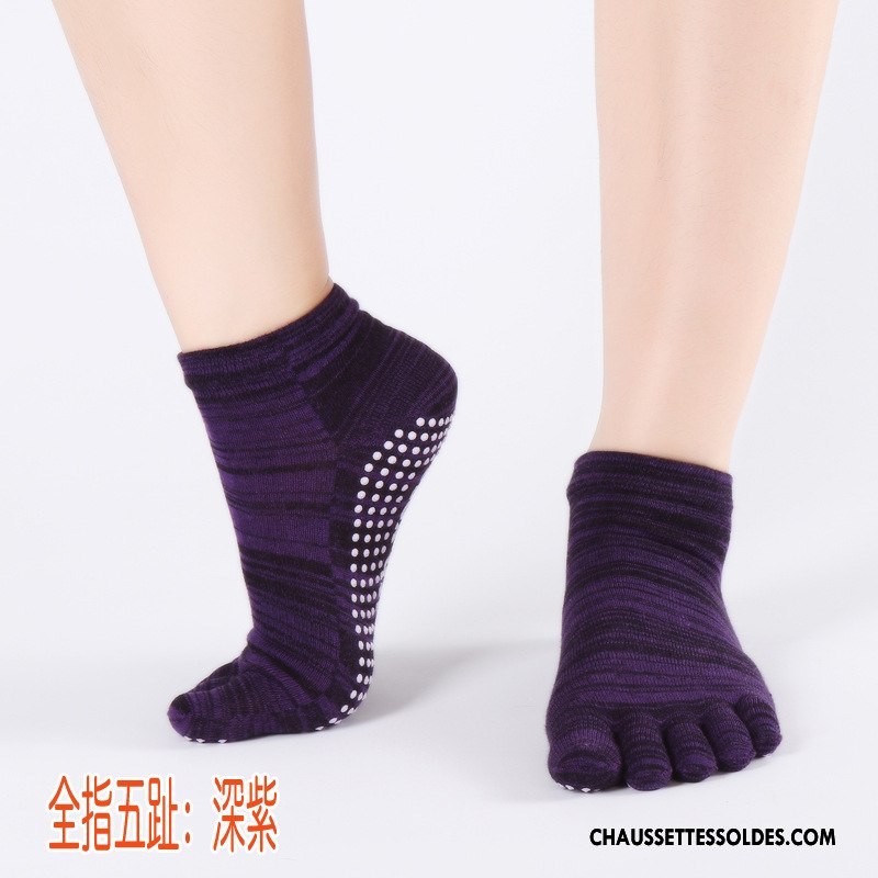 Chaussettes De Yoga Femme Antidérapant Ouverture Du Pied Mouvement Demi-doigt Le Nouveau Cinq Doigts