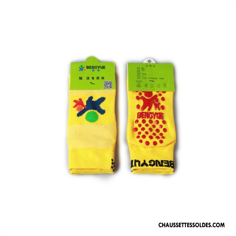 Chaussettes De Yoga Femme Bien Antidérapant Homme Dame Jaune
