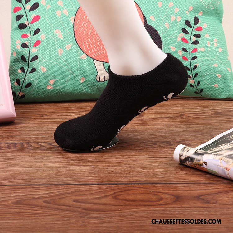 Chaussettes De Yoga Femme Chaussette Basse Coupée Légère Courte 100% Coton Antidérapant Casual Rose Clair