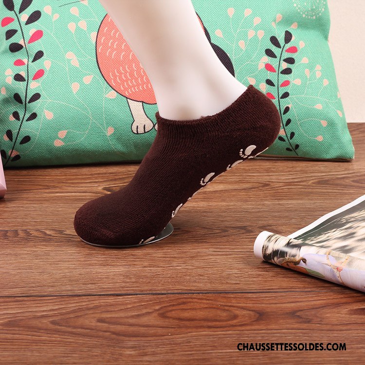 Chaussettes De Yoga Femme Chaussette Basse Coupée Légère Courte 100% Coton Antidérapant Casual Rose Clair