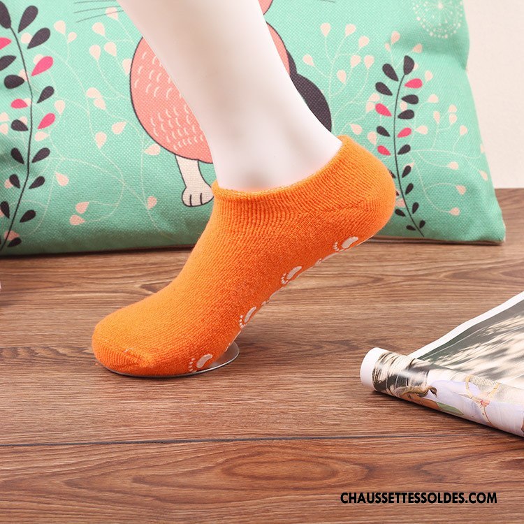 Chaussettes De Yoga Femme Chaussette Basse Coupée Légère Courte 100% Coton Antidérapant Casual Rose Clair