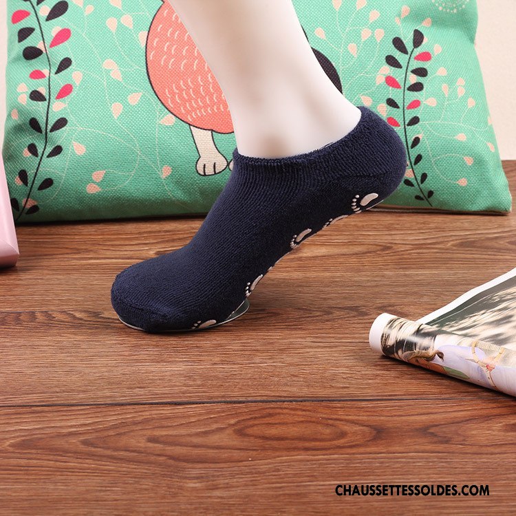 Chaussettes De Yoga Femme Chaussette Basse Coupée Légère Courte 100% Coton Antidérapant Casual Rose Clair