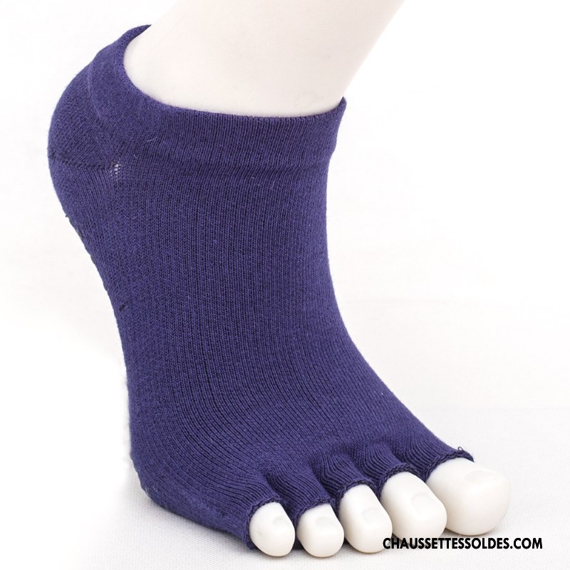 Chaussettes De Yoga Femme Cinq Doigts Chaussettes En Coton Danse Silicone Antidérapant Mouvement Marron / Brun