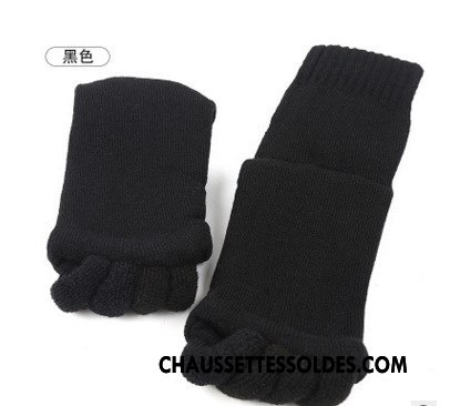 Chaussettes De Yoga Femme Cinq Doigts Doigts Exposés Modèles Féminins Massage Homme Matelassé Blanc