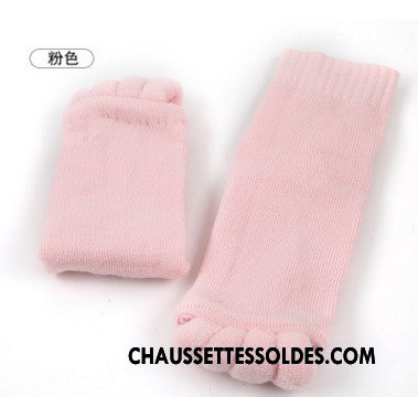 Chaussettes De Yoga Femme Cinq Doigts Doigts Exposés Modèles Féminins Massage Homme Matelassé Blanc