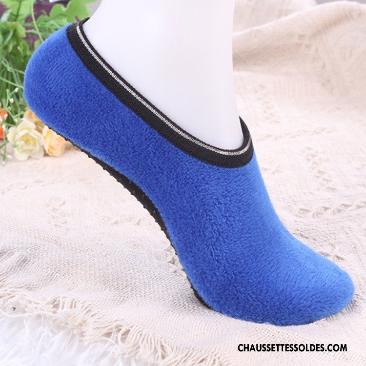 Chaussettes De Yoga Femme Cœur Chaussette Courte Adulte Plus De Velours Milieu Antidérapant Vert