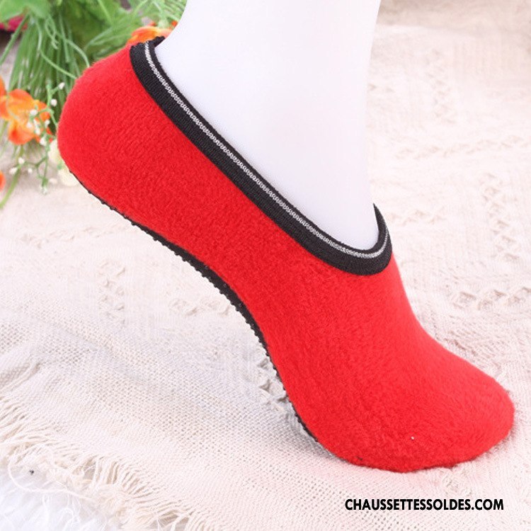 Chaussettes De Yoga Femme Cœur Chaussette Courte Adulte Plus De Velours Milieu Antidérapant Vert