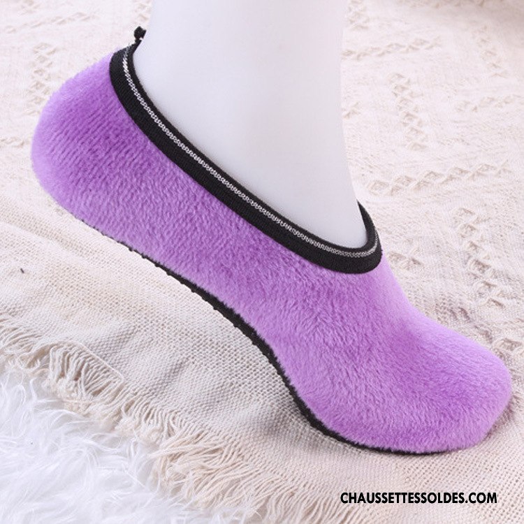 Chaussettes De Yoga Femme Cœur Chaussette Courte Adulte Plus De Velours Milieu Antidérapant Vert