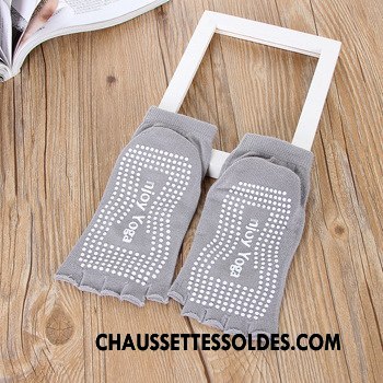 Chaussettes De Yoga Femme Dame Antidérapant Cinq Doigts Danse Mode Coton Bio Vert