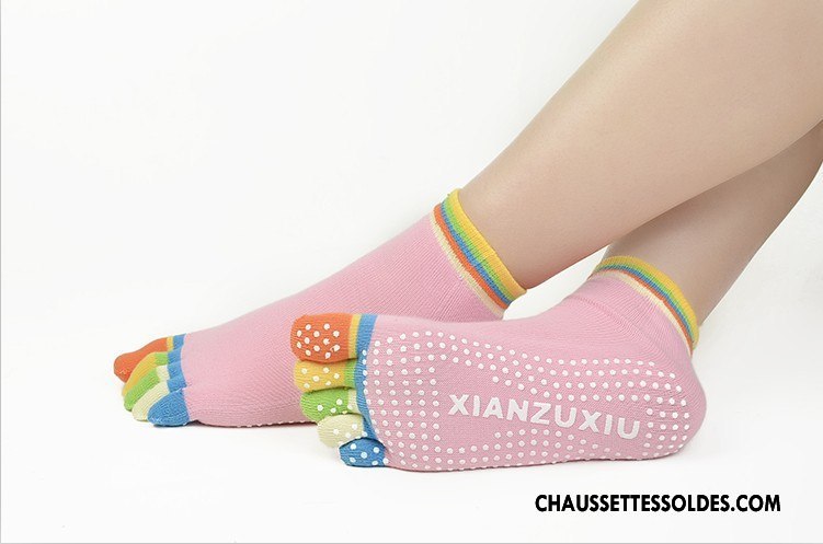 Chaussettes De Yoga Femme Dame Cinq Doigts Antidérapant Danse Europe Gris