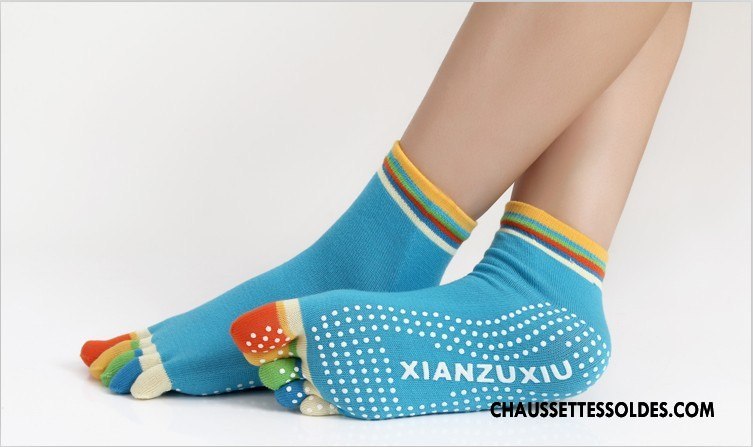 Chaussettes De Yoga Femme Dame Cinq Doigts Antidérapant Danse Europe Gris
