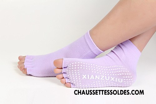 Chaussettes De Yoga Femme Dame Cinq Doigts Antidérapant Danse Europe Gris