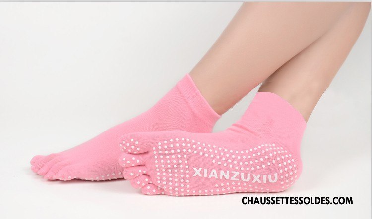 Chaussettes De Yoga Femme Dame Cinq Doigts Antidérapant Danse Europe Gris