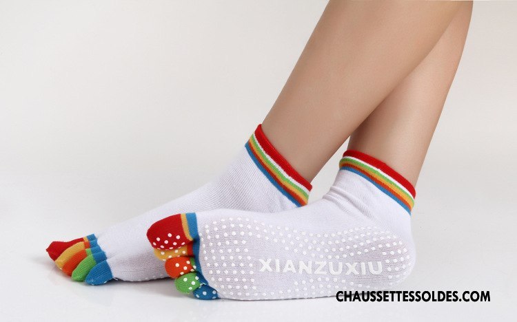 Chaussettes De Yoga Femme Dame Cinq Doigts Antidérapant Danse Europe Gris