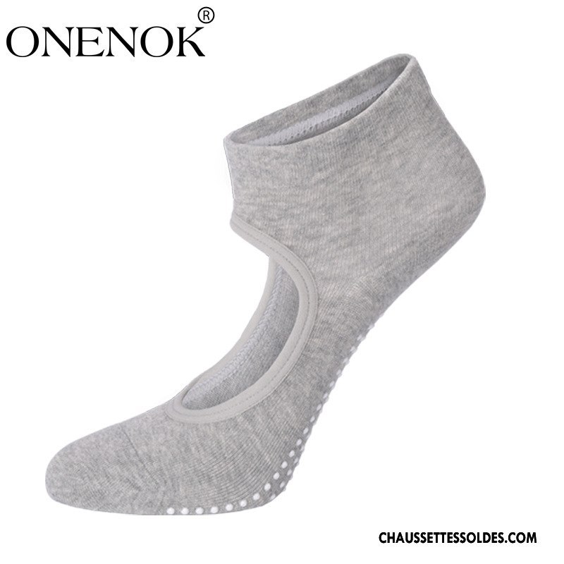 Chaussettes De Yoga Femme Dame Matelassé Antidérapant Pure Bleu