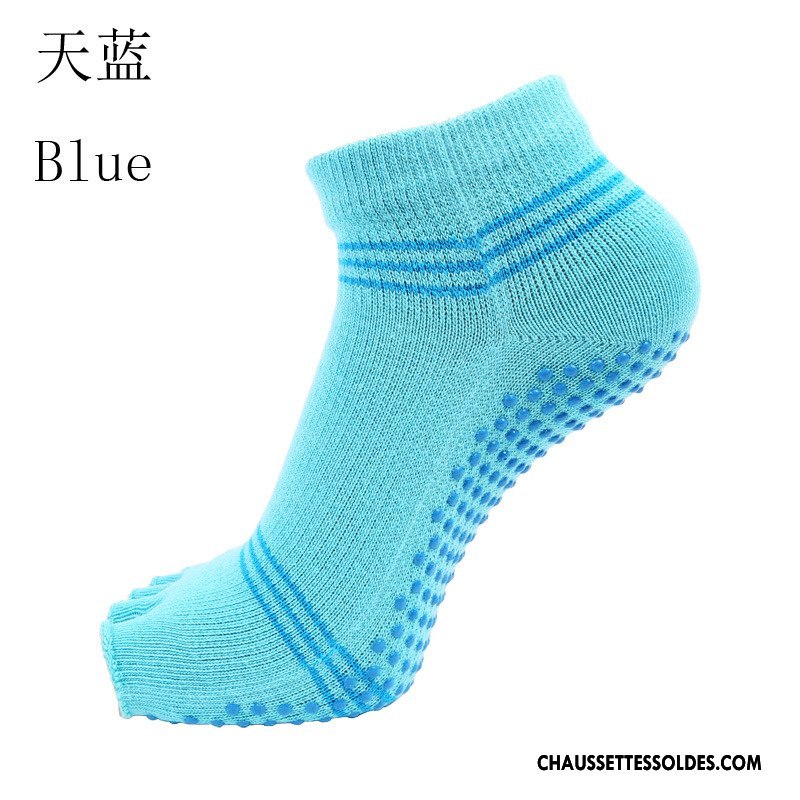 Chaussettes De Yoga Femme Dame Matelassé Élasticité Ouverture Du Pied Mouvement Rose