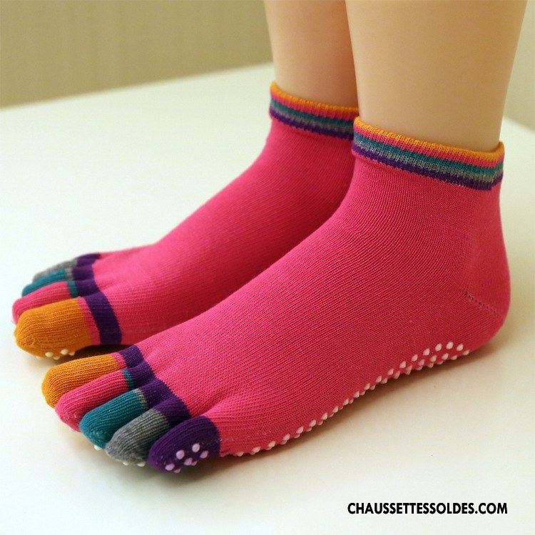 Chaussettes De Yoga Femme Doigt De Pied Antidérapant Blanc