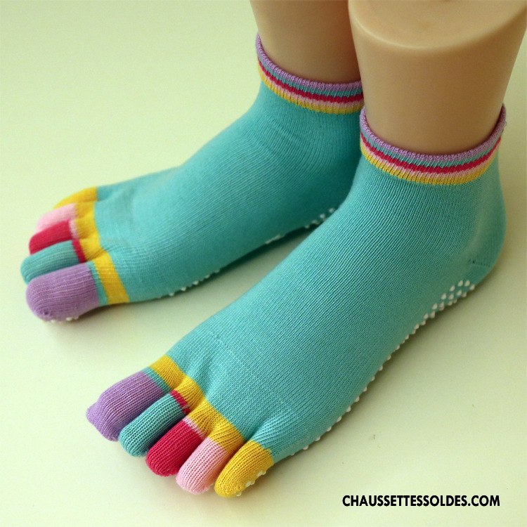 Chaussettes De Yoga Femme Doigt De Pied Antidérapant Blanc