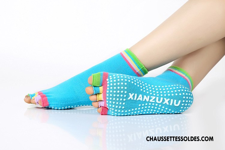 Chaussettes De Yoga Femme Doigts Exposés Métier Nouvelles Arrivées Antidérapant Courte Anti-odeur Vert Foncé