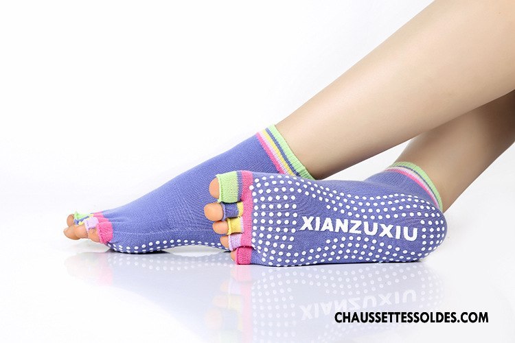 Chaussettes De Yoga Femme Doigts Exposés Métier Nouvelles Arrivées Antidérapant Courte Anti-odeur Vert Foncé