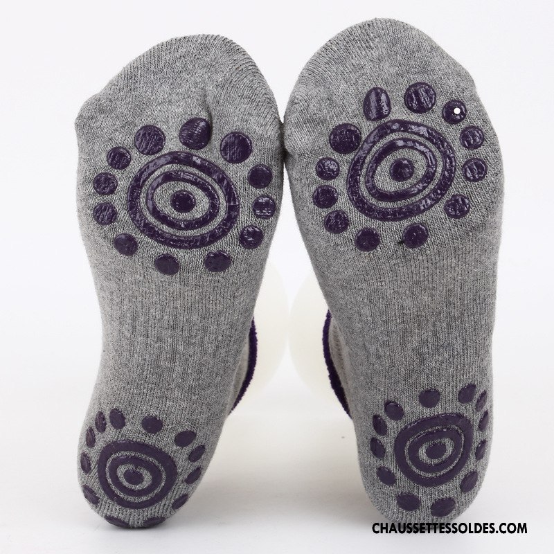 Chaussettes De Yoga Femme Europe Dame Mouvement Chaussette Basse Coupée Silicone Coton Bio Blanc