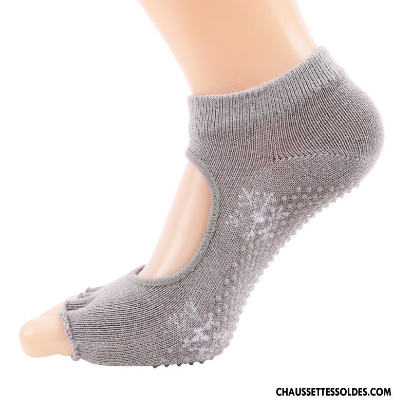 Chaussettes De Yoga Femme Europe Épais Dos Nu Bordeaux
