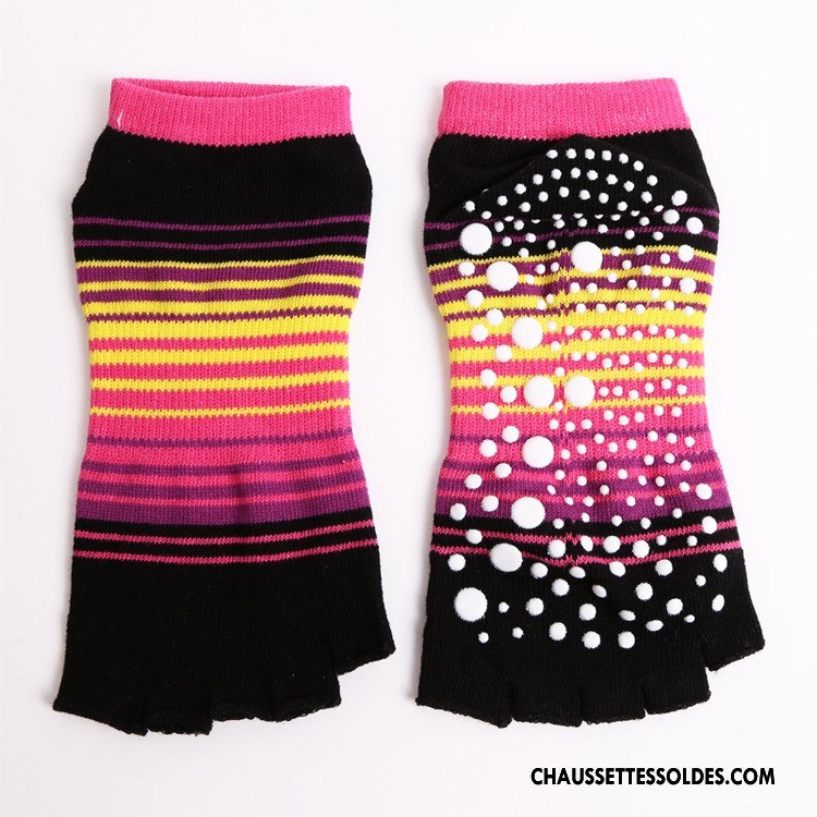 Chaussettes De Yoga Femme Hiver L'automne Métier Ouverture Du Pied Antidérapant Le Nouveau Rose