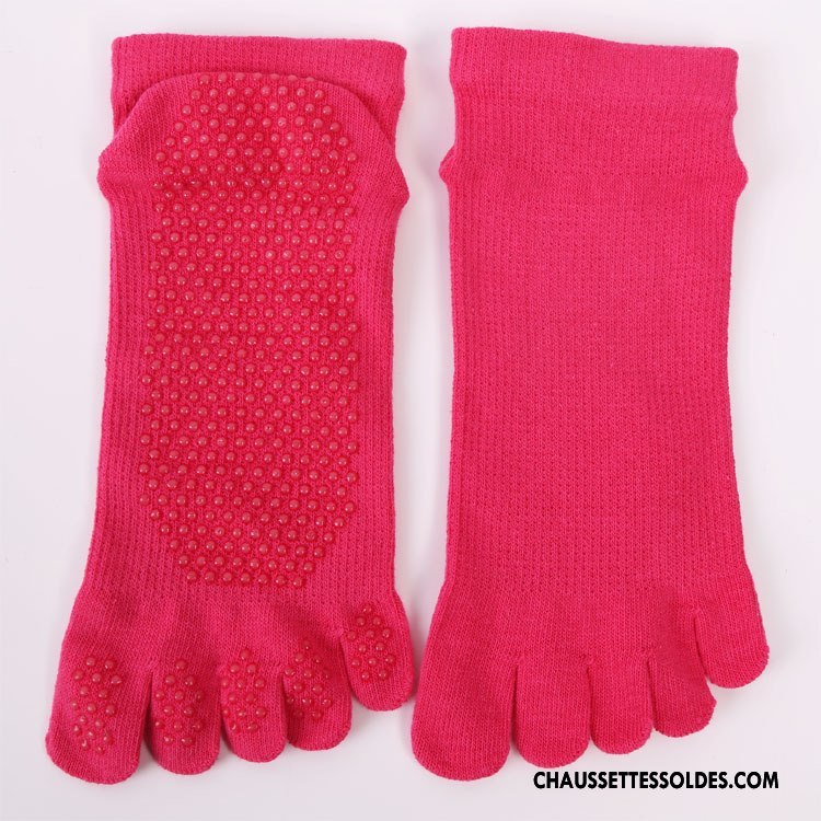 Chaussettes De Yoga Femme Mouvement Dos Nu Ouverture Du Pied Dame Antidérapant Aptitude Bordeaux