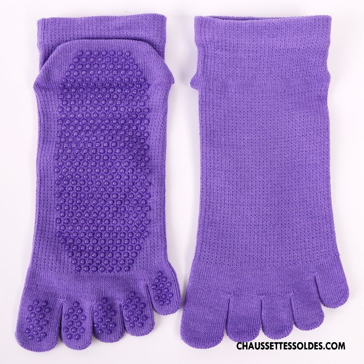 Chaussettes De Yoga Femme Mouvement Dos Nu Ouverture Du Pied Dame Antidérapant Aptitude Bordeaux