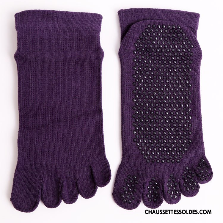 Chaussettes De Yoga Femme Mouvement Dos Nu Ouverture Du Pied Dame Antidérapant Aptitude Bordeaux