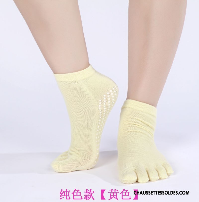 Chaussettes De Yoga Femme Métier Mouvement Cinq Doigts Doigt De Pied Danse Antidérapant Bleu