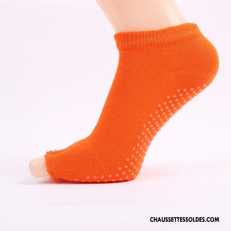 Chaussettes De Yoga Femme Ouverture Du Pied Antidérapant Danse Hiver Le Nouveau L'automne Couleurs De Bonbons Bleu