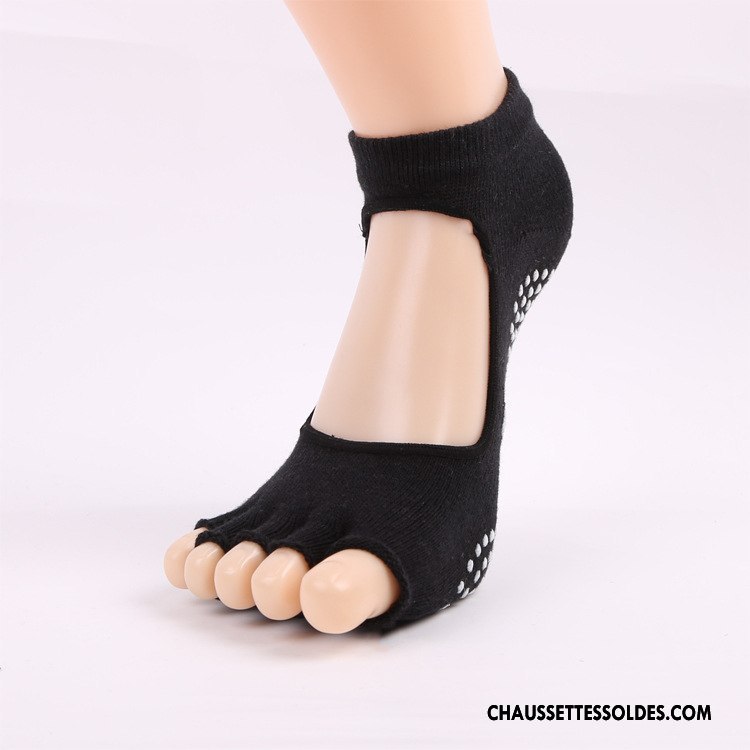 Chaussettes De Yoga Femme Ouverture Du Pied Antidérapant Danse Hiver Le Nouveau L'automne Couleurs De Bonbons Bleu