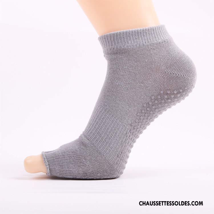 Chaussettes De Yoga Femme Ouverture Du Pied Antidérapant Danse Hiver Le Nouveau L'automne Couleurs De Bonbons Bleu