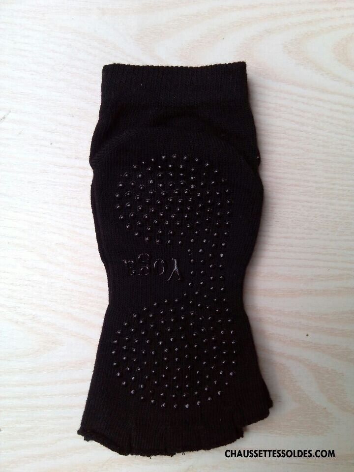 Chaussettes De Yoga Femme Ouverture Du Pied Cinq Doigts Chaussettes En Coton Violet