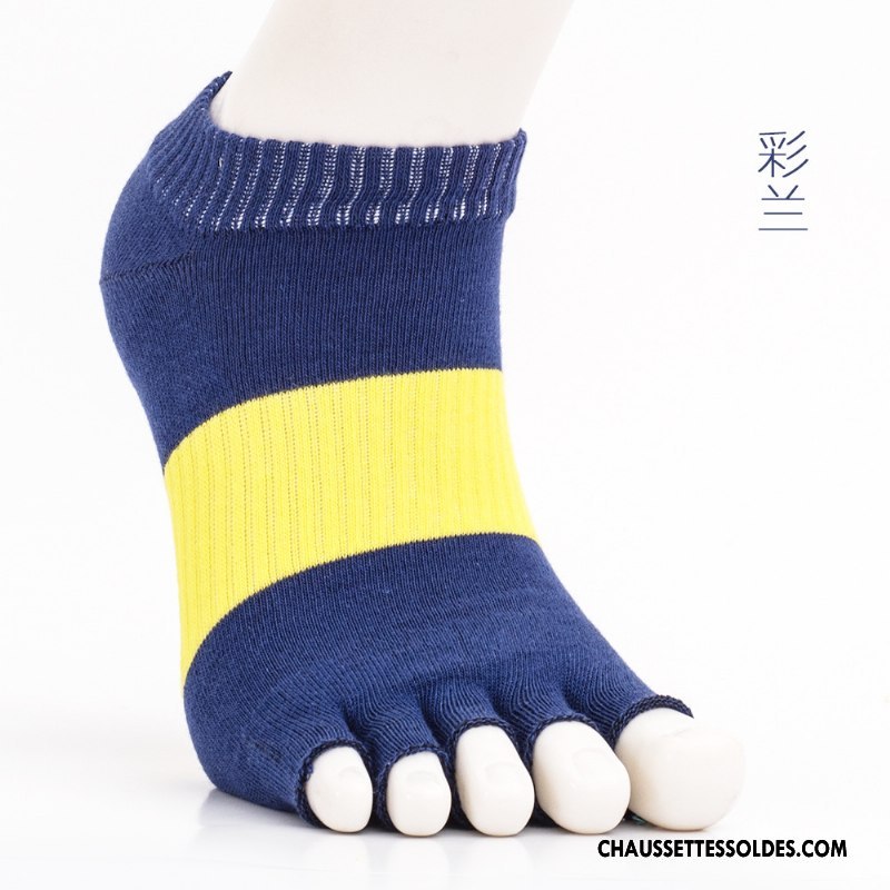 Chaussettes De Yoga Femme Printemps Chaussettes En Coton Absorber La Sueur Été Anti-off Ouverture Du Pied Rouge
