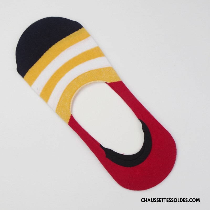 Chaussettes Invisibles Homme 100% Coton Coton Bio Été Chaussette Basse Coupée Silicone Ultra Couleurs De Bonbons Coloré Clair
