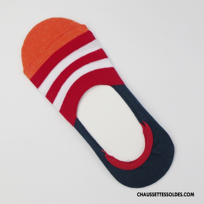 Chaussettes Invisibles Homme 100% Coton Coton Bio Été Chaussette Basse Coupée Silicone Ultra Couleurs De Bonbons Coloré Clair