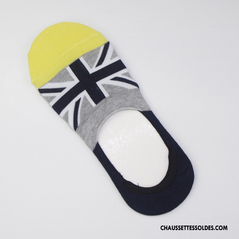 Chaussettes Invisibles Homme 100% Coton Coton Bio Été Chaussette Basse Coupée Silicone Ultra Couleurs De Bonbons Coloré Clair
