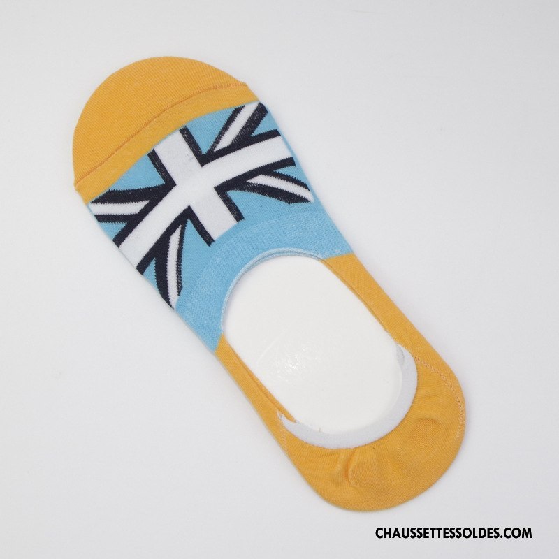 Chaussettes Invisibles Homme 100% Coton Coton Bio Été Chaussette Basse Coupée Silicone Ultra Couleurs De Bonbons Coloré Clair