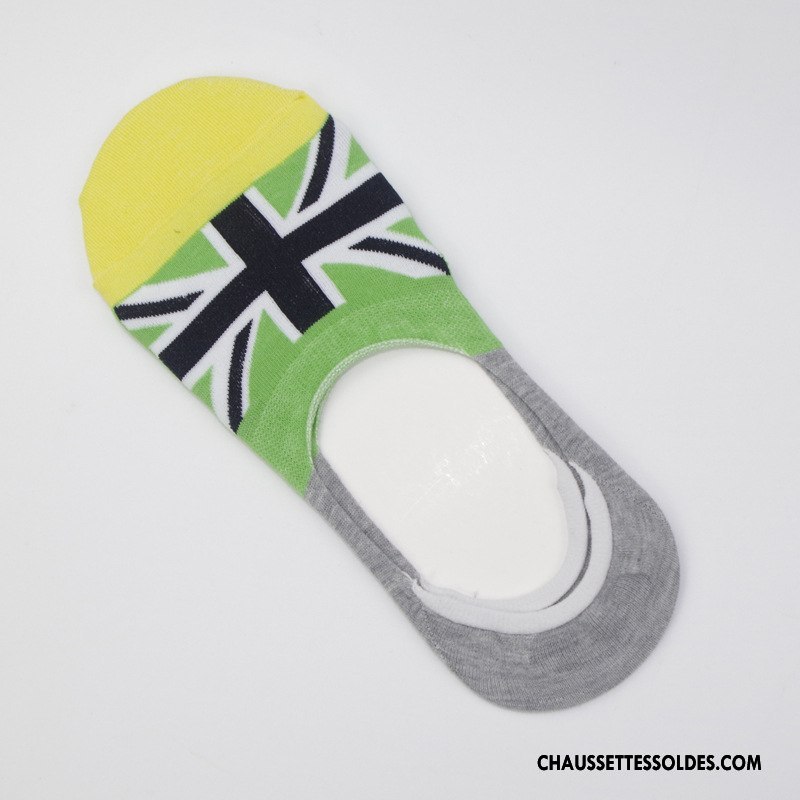 Chaussettes Invisibles Homme 100% Coton Coton Bio Été Chaussette Basse Coupée Silicone Ultra Couleurs De Bonbons Coloré Clair
