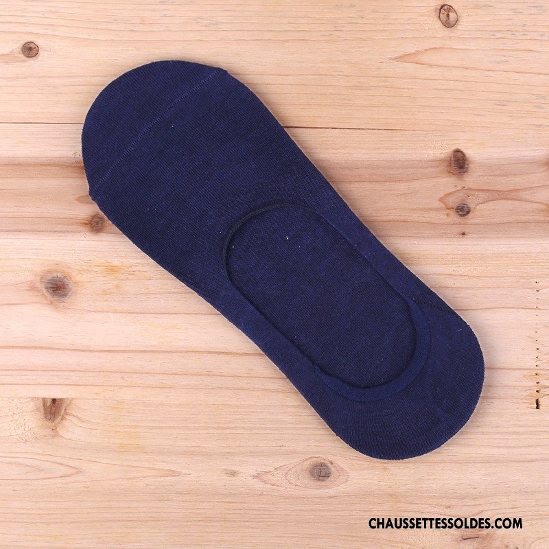 Chaussettes Invisibles Homme 100% Coton Silicone Antidérapant Chaussette Basse Coupée Pure Noir Clair