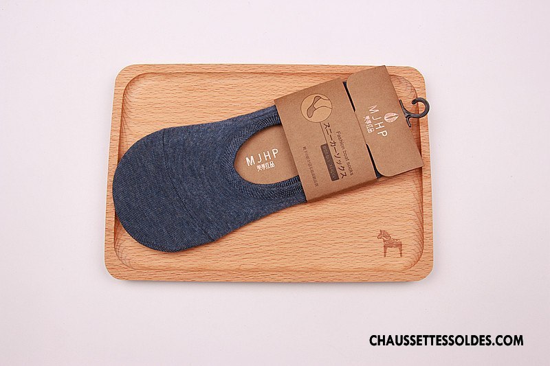 Chaussettes Invisibles Homme 100% Coton Été Silicone Tendance Courte Antidérapant Pure Vert