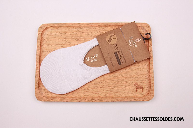 Chaussettes Invisibles Homme 100% Coton Été Silicone Tendance Courte Antidérapant Pure Vert