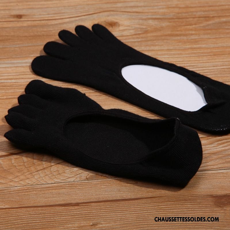 Chaussettes Invisibles Homme Anti-off Cinq Doigts 100% Coton Coton Bio Chaussette Basse Coupée Légère Pure Bleu